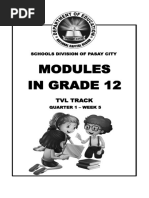 Modules in Grade 12: TVL Track