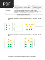 Evaluación de Matemática 1° Básico 2022