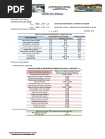 Formulario Diseño de Canales