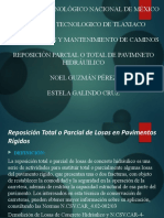 Reposición Total o Parcial de Losas de Concreto Hidráulico