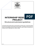 Internship Research Project Guidelines