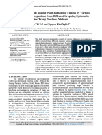 Antagonistic Activity Against Plant Pathogenic Fungus by Various Indigenous Microorganisms From Different Cropping Systems in Soc Trang Province, Vietnam