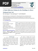 A Finite Difference Scheme For The Modeling of A Direct Methanol Fuel Cell