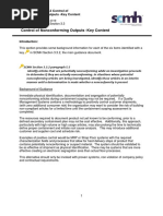 SCMH Section 3.3.3 Control of Nonconforming Outputs - Key Content