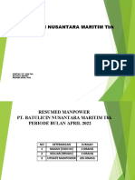 Pt. Batulicin Nusantara Maritim TBK: Monthly Pt. BNM Tbk. Activity Report Periode April 2022