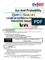 Quarter 4 - Week 1 & 2: Length of Confidence Interval and Appropriate Sample Size