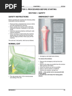 Chapter 3. Procedures Before Starting Section 1. Safety Safety Instructions Emergency Exit