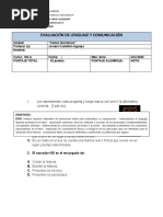 Evaluación Unidad 1 Textos Narrativos.