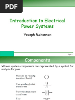 Introduction To Electrical Power Systems: Yoseph Mekonnen