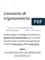 Glossario Di Trigonometria