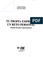 Maqueda, J. (2003) - Tu Propia Empresa Un Reto Personal. ESIC Madrid. ISBN 84-7356-356-5