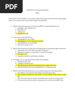 Financial Accounting and Reporting - QUIZ 6