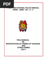 Field Manual On Investigation of Crimes of Violence and Other Crimes