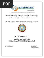 Lab Manual: Sanskar College of Engineering & Technology