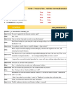 Activity 4: Circle (True) or (False) - and Then Correct All Mistakes