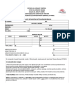 Planilla de Declaración de Actividades Económicas Zamora