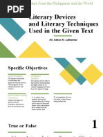 Week 5 - Literary Techniques and Literary Devices Used in The Given Texts