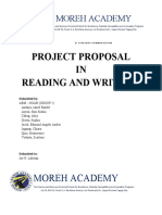 Project Proposal IN Reading and Writing: Moreh Academy