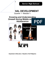 PersonalDevelopment - Q1 - Mod 1 - Knowing-and-Understanding-Oneself - v5