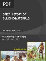 Brief History of Building Materials: Ar. Rino D.A. Fernandez