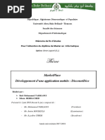 MarketPlace Developpement Dune Application Mobile.