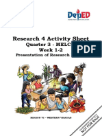 Research 4 Activity Sheet: Quarter 3 - MELC 1 Week 1-2