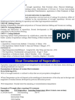 Unit-I Heat Treatment of Superalloys