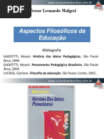 Aspectos Filosóficos Da Educação