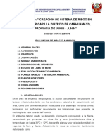 PDF Proyecto Quot Creacion de Sistema de Riego en El Sector Capilla Distrito de Carhuamayo Provincia de Junin Junin