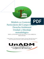 Módulo 22 Contenidos Particulares Del Campo Elegido: Derecho Ambiental Unidad 2 Abordaje Metodológico