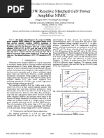 6-18GHz 13W Reactive Matched GaN Power Amplifier MMIC