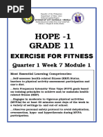 Hope - 1 Grade 11: Exercise For Fitness