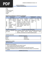 SESIÓN DE APRENDIZAJE 1° - 2° - Multigrado