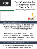 The LBO Modeling Test, Starting From A Blank Sheet in Excel