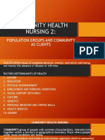 Community Health Nursing 2:: Population Groups and Community As Clients