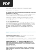 Guion Sobre El Reinado y Exposicion de La Region Caribe