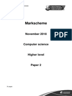 Computer Science Paper 2 HL Markscheme