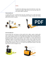 Transpalette Manuel Ou Électrique:: Manual Pallet Jack