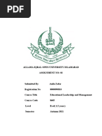 Allama Iqbal Open University Islamabad Assignment No: 02