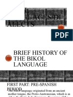 Bikol Languages/Di Alects