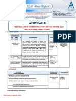 Sesión 03 RECHAZAMOS CONDUCTAS VIOLENTAS 3ERO DPCC