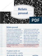 Relato Pessoal - 7º Ano