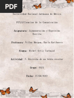 Análisis y Diagnóstico de Un Trabajo Escolar