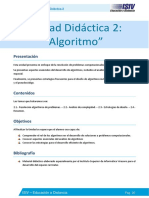 Unidad Didáctica 2 - Algoritmo