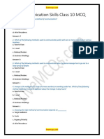 Communication Skills Class 10 MCQ