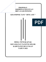 Proposal Kelompok Tani Permohonan Bibit Ayam Potong