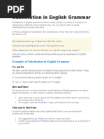 Substitution in English Grammar