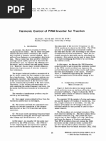 Harmonic Control of PWM Inverter For Traction: Translated From Denki Gakkai Ronbunshi, Vol. PP