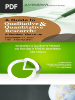 Quantitative Research by Dr. Myla M. Arcinas SDRC Webinar