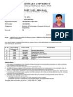 Student Admit Card